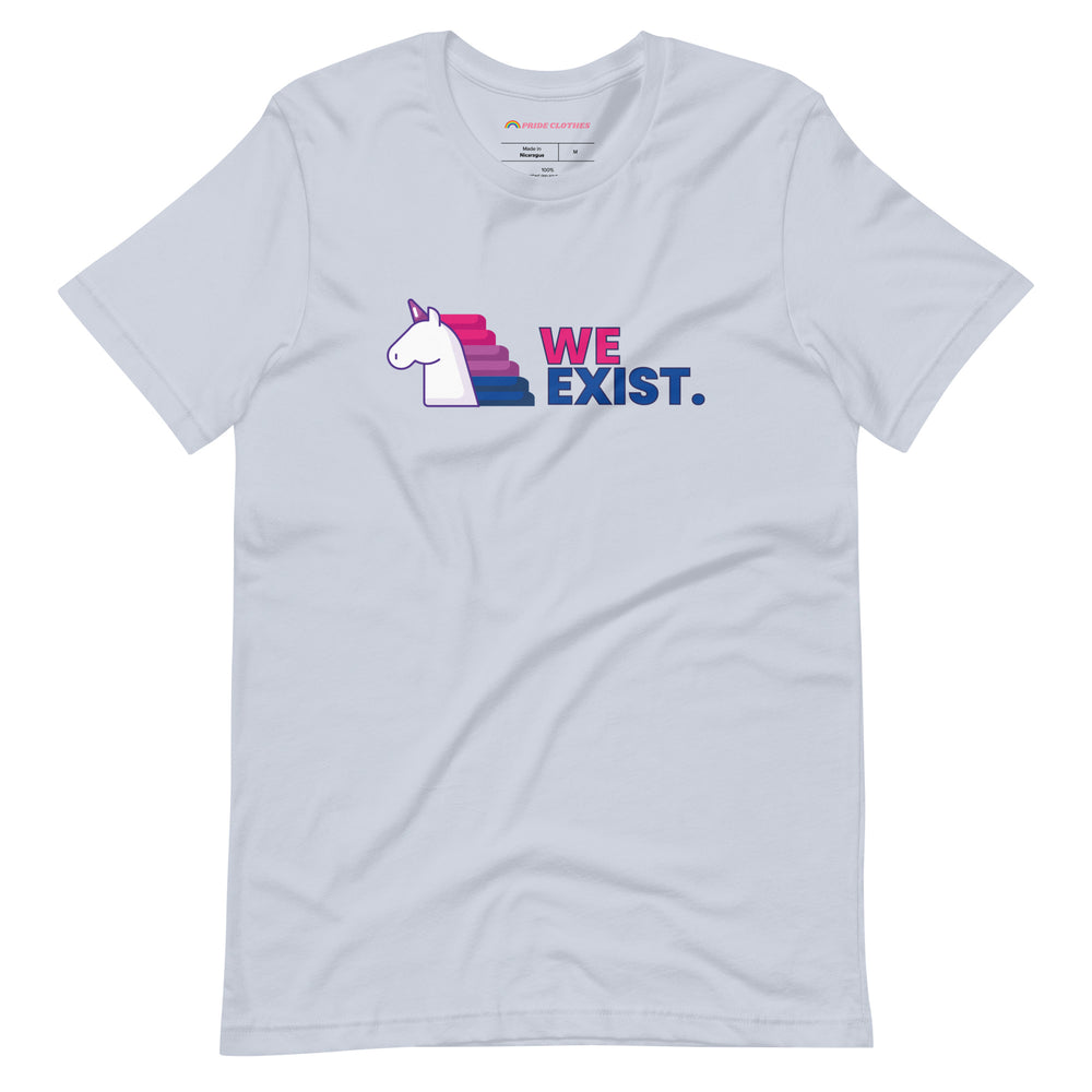 Pride Clothes - Mic Drop & Foot-Stomping We Exist Unicorn Pride TShirt - Light Blue