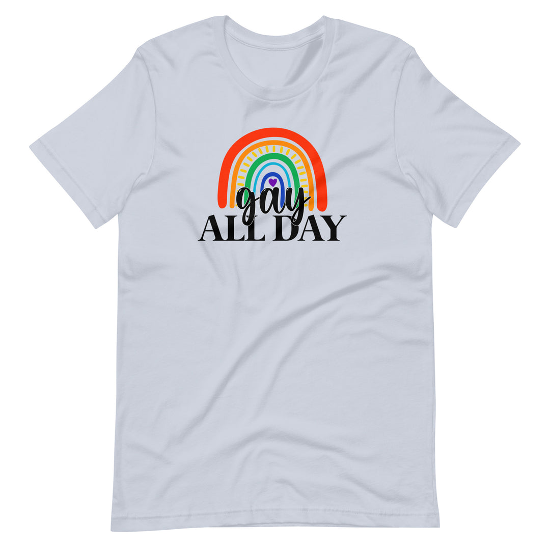 Pride Clothes - Be Proud of Who You Are Gay All Day Pride Wear T-Shirt - Light Blue