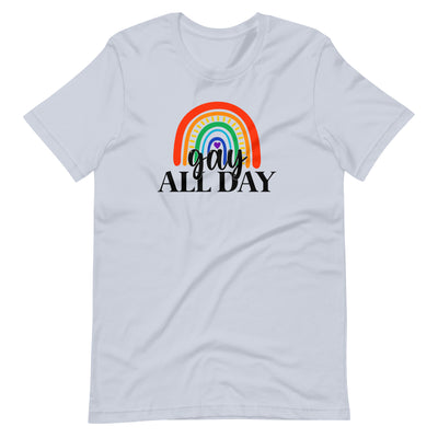 Pride Clothes - Be Proud of Who You Are Gay All Day Pride Wear T-Shirt - Light Blue