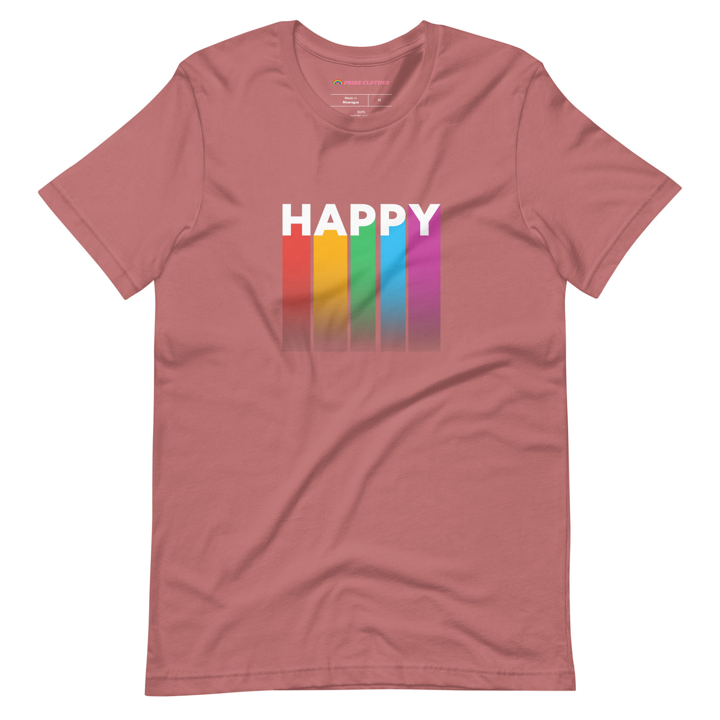 Pride Clothes - Happy & Ya' Know It Gay Pride Flag T-Shirt - Mauve