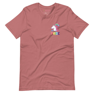 Pride Clothes - Unicorn Magic in the Air Charming Unicorn Pride TShirt - Mauve