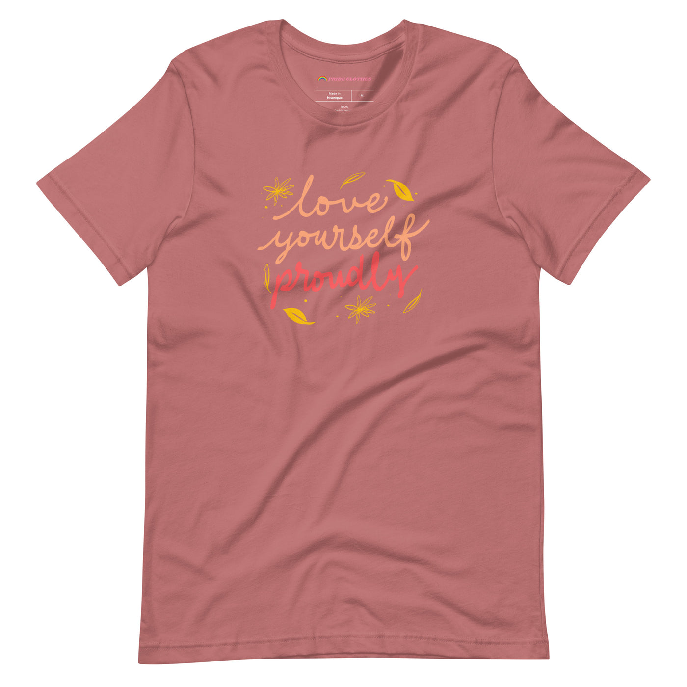 Pride Clothes - Pride Starts with Self-Love Yourself Proudly T-Shirt - Mauve