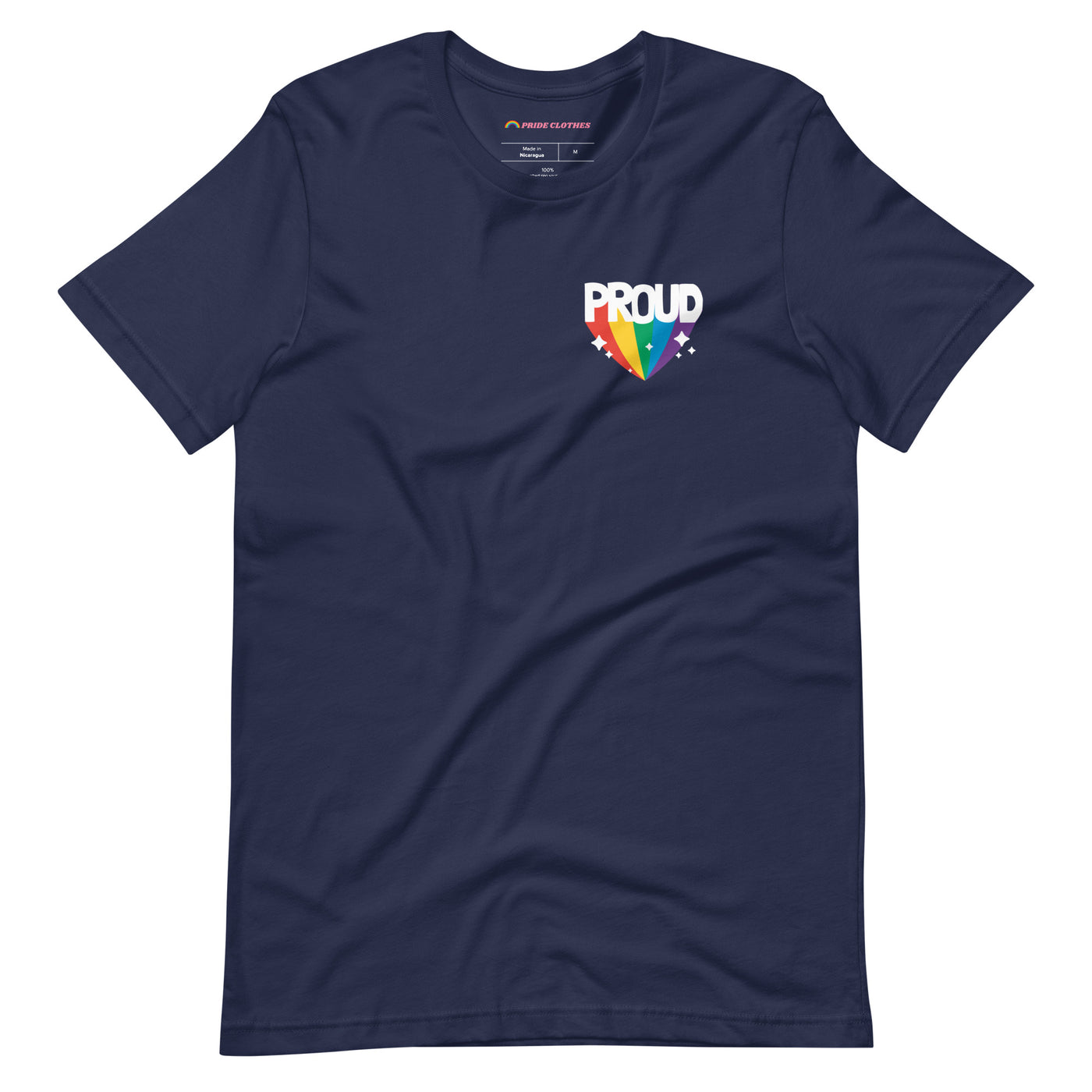 Pride Clothes - Proud of My True Rainbow Colors Gay Pride T-Shirt - Navy