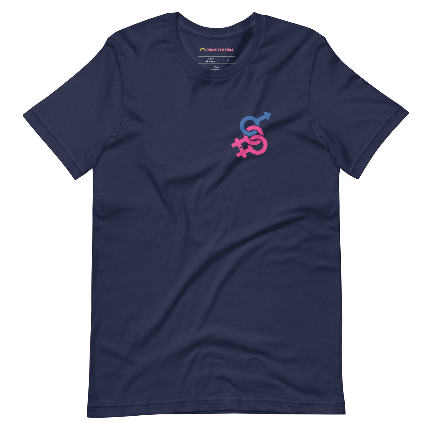 Pride Clothes - Twice the Love Twice the Pride BI Pride Symbol T-Shirt - Navy