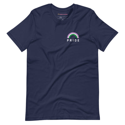 Pride Clothes - Nonbinary Genderqueer Rainbow Pride Shop T-Shirt - Navy