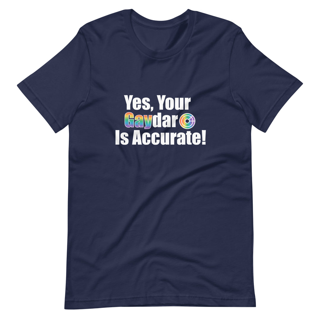 Pride Clothes - Light Every Gaydar Near and Far Gaypride Apparel TShirt - Navy