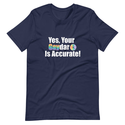Pride Clothes - Light Every Gaydar Near and Far Gaypride Apparel TShirt - Navy