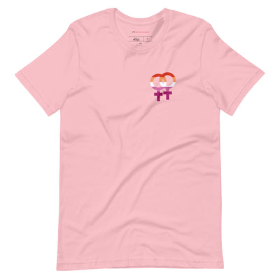 Pride Clothes - Love Loud Symbolic Strength Lesbian Pride T-Shirt - Pink