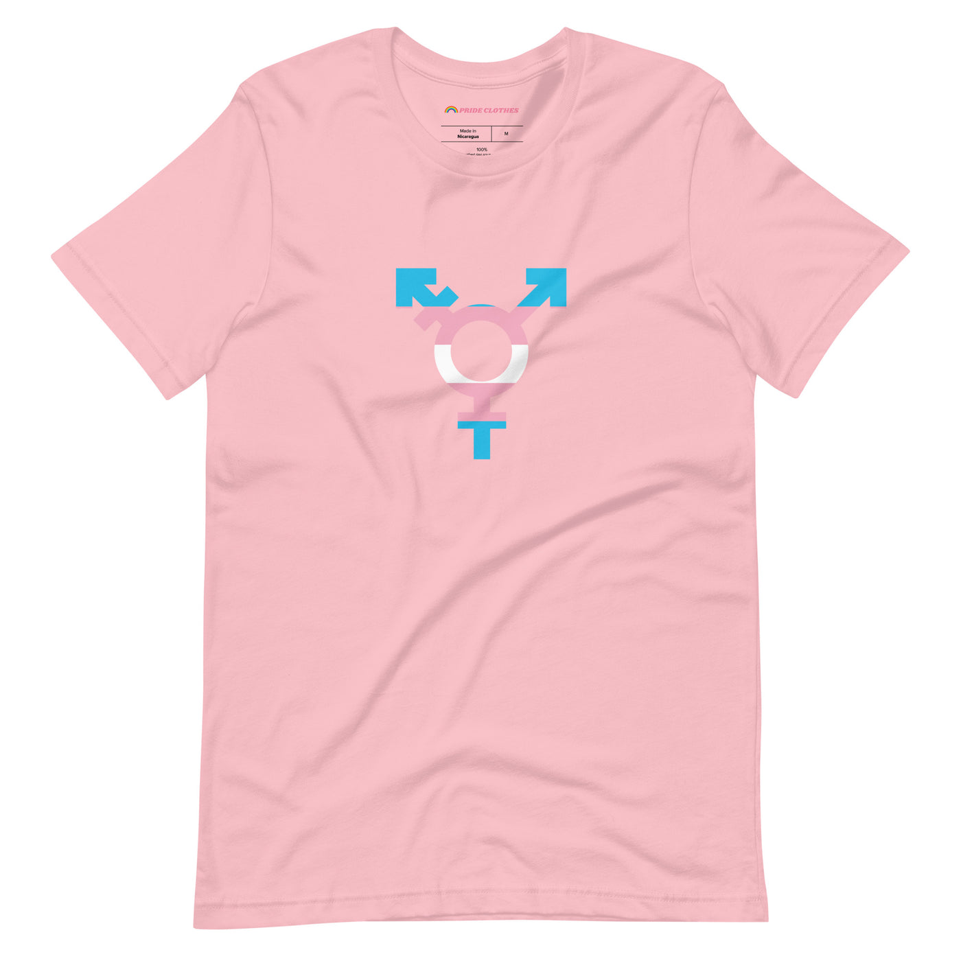 Pride Clothes - Authentic and Beautiful Trans Pride Flag Symbol T-Shirt - Pink