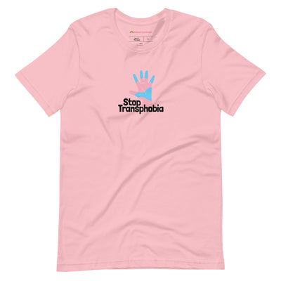 Pride Clothes - Take a Stand for Equality Stop Transphobia T-Shirt - Pink
