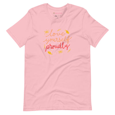 Pride Clothes - Pride Starts with Self-Love Yourself Proudly T-Shirt - Pink
