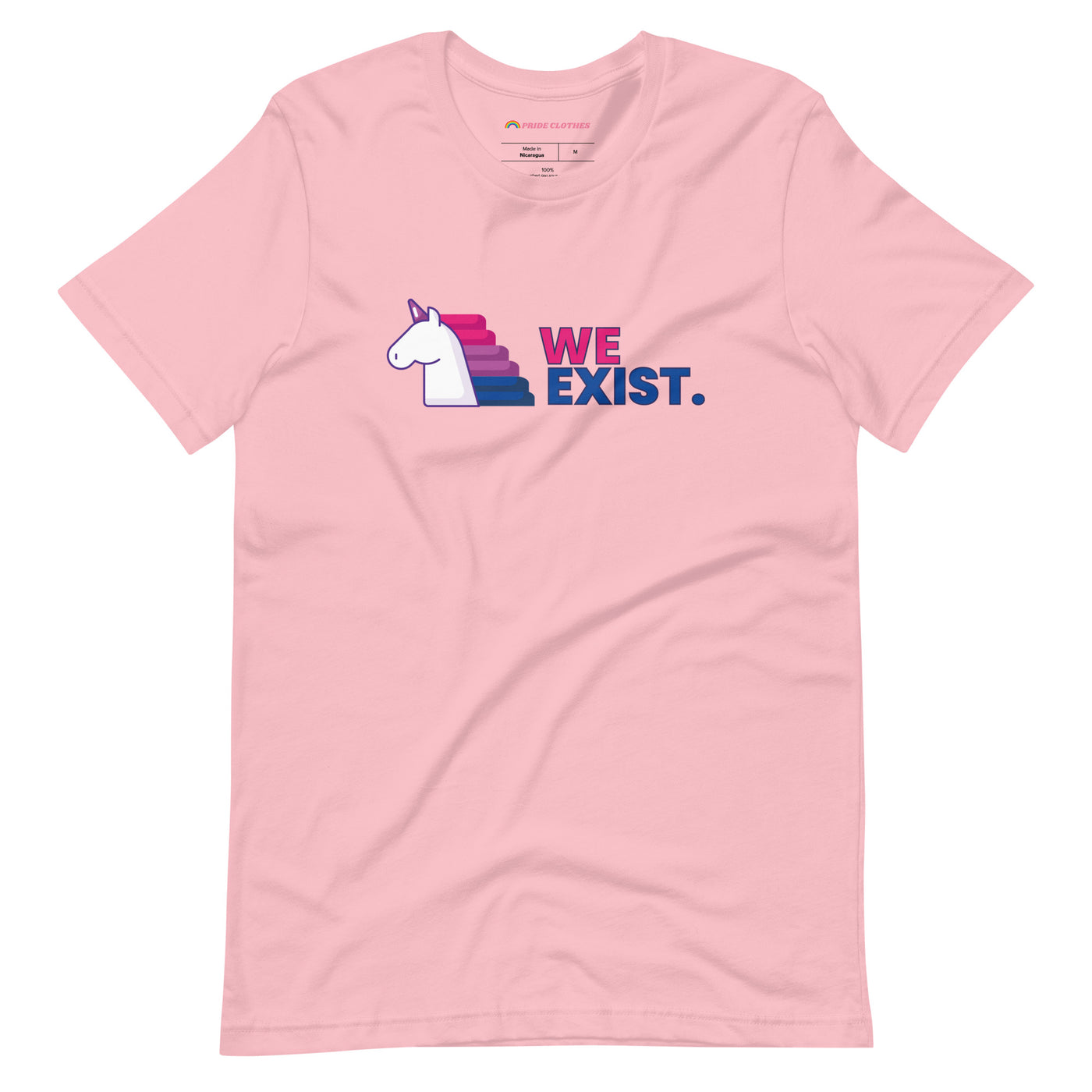 Pride Clothes - Mic Drop & Foot-Stomping We Exist Unicorn Pride TShirt - Pink