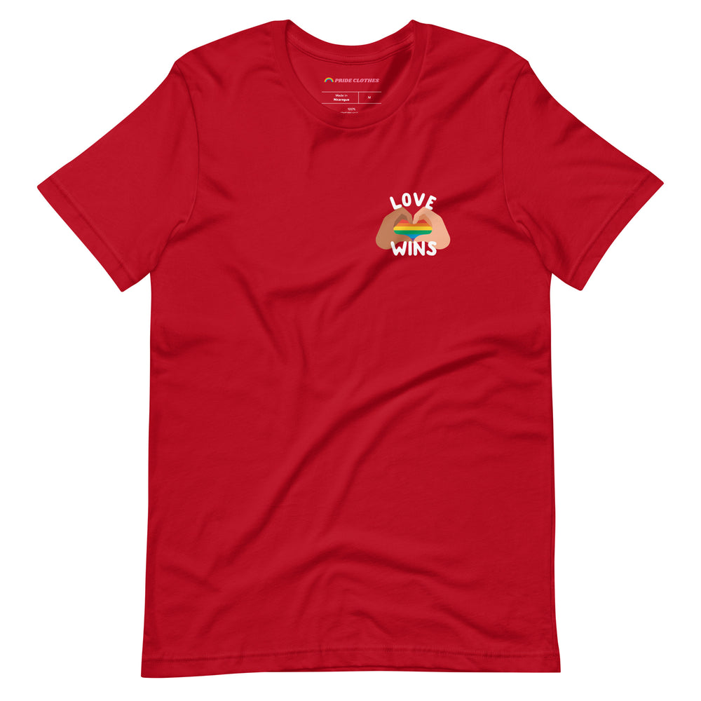 Pride Clothes - Pride Love Always Wins LGBTQ+ T-shirt - Red