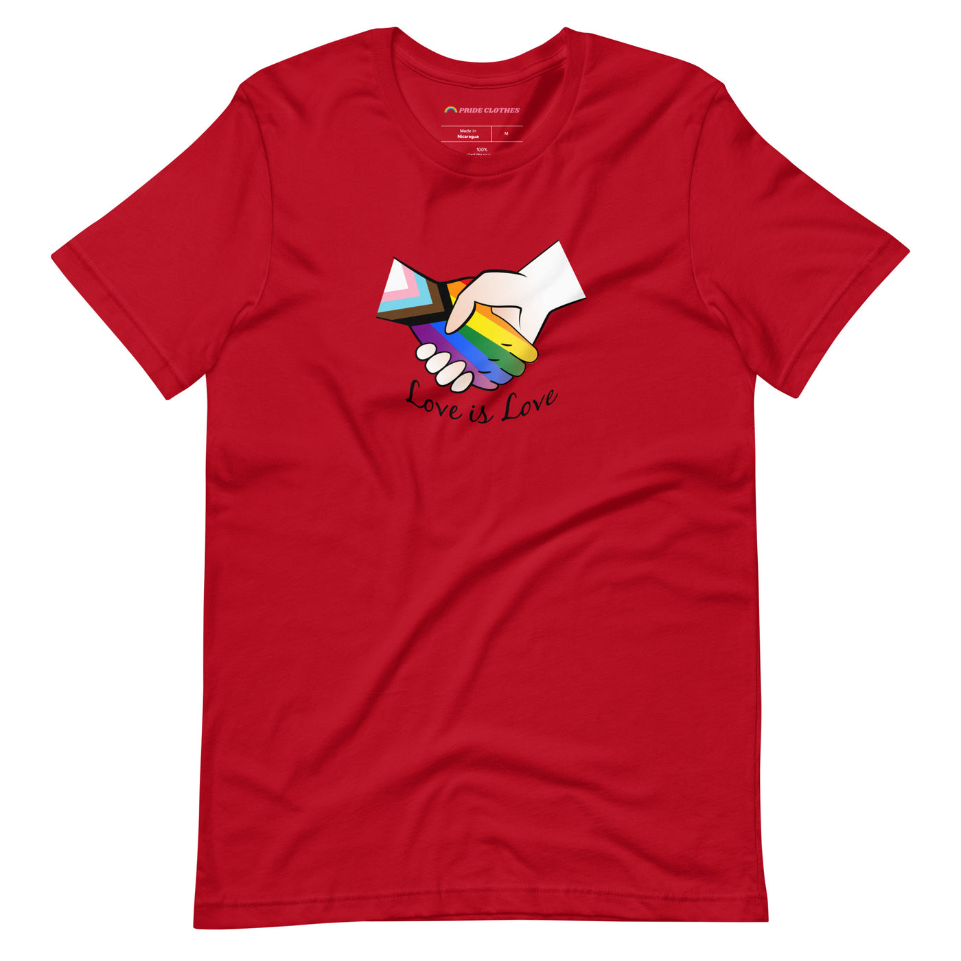 Pride Clothes - Love to No Limit Love is Love Progressive Pride T-Shirt - Red
