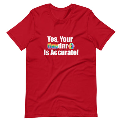 Pride Clothes - Light Every Gaydar Near and Far Gaypride Apparel TShirt - Red