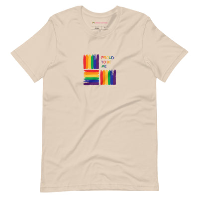 Pride Clothes - Around the Block Proud to Be Me Rainbow Pride T-Shirt - Soft Cream