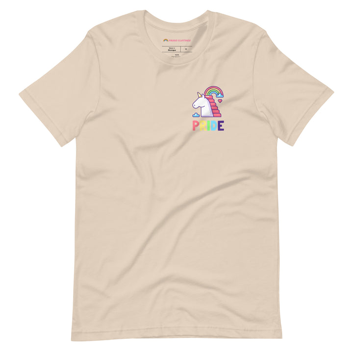 Pride Clothes - Unicorn Magic in the Air Charming Unicorn Pride TShirt - Soft Cream