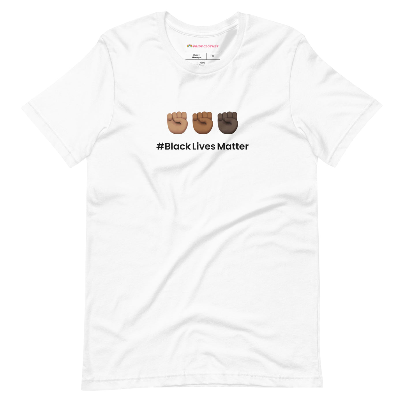 Pride Clothes - The Promise of Democracy #BlackLivesMatter TShirt - White