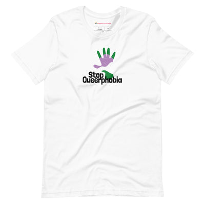 Pride Clothes - Stop Hate Stop Discrimination Stop Queerphobia T-Shirt - White