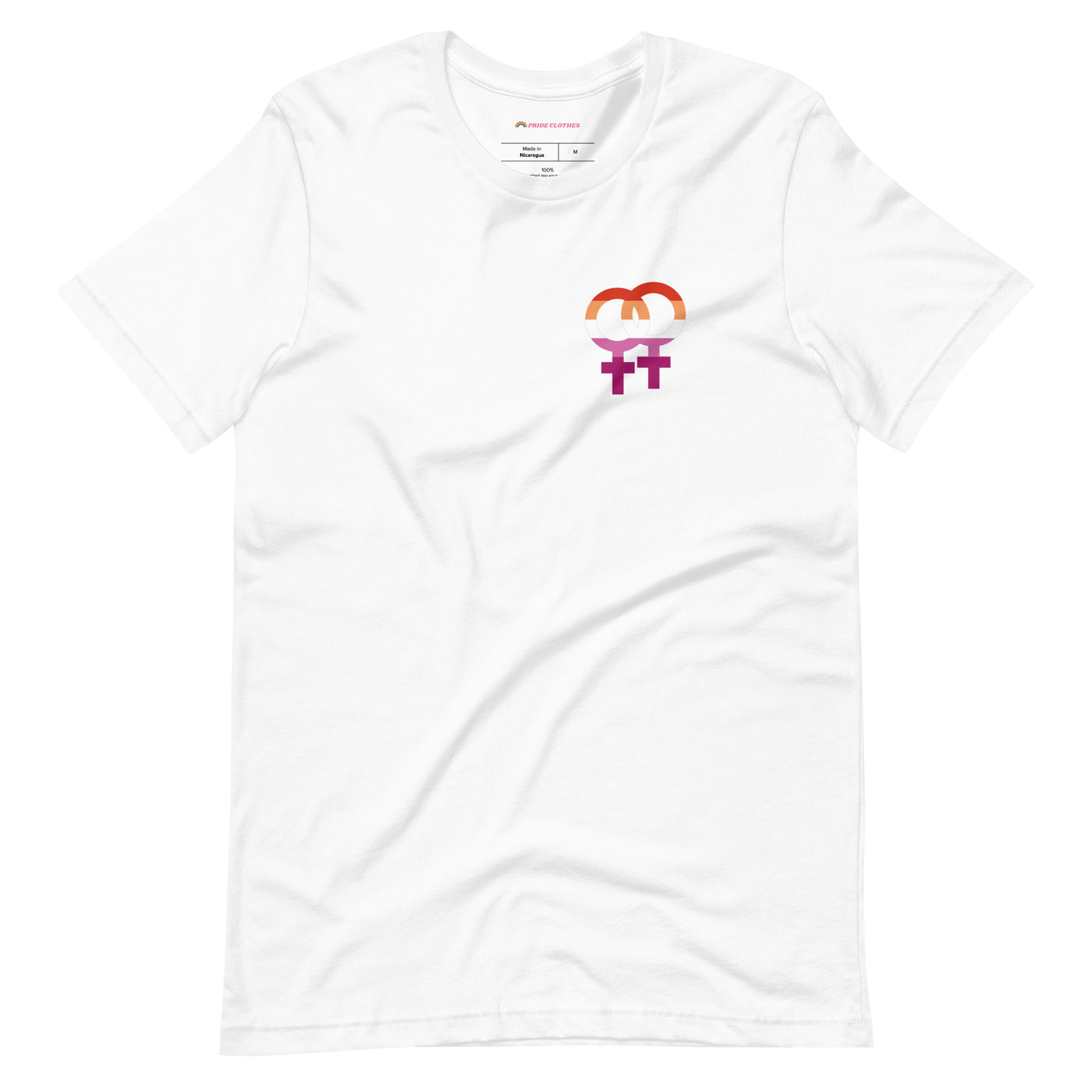 Pride Clothes - Love Loud Symbolic Strength Lesbian Pride T-Shirt - White