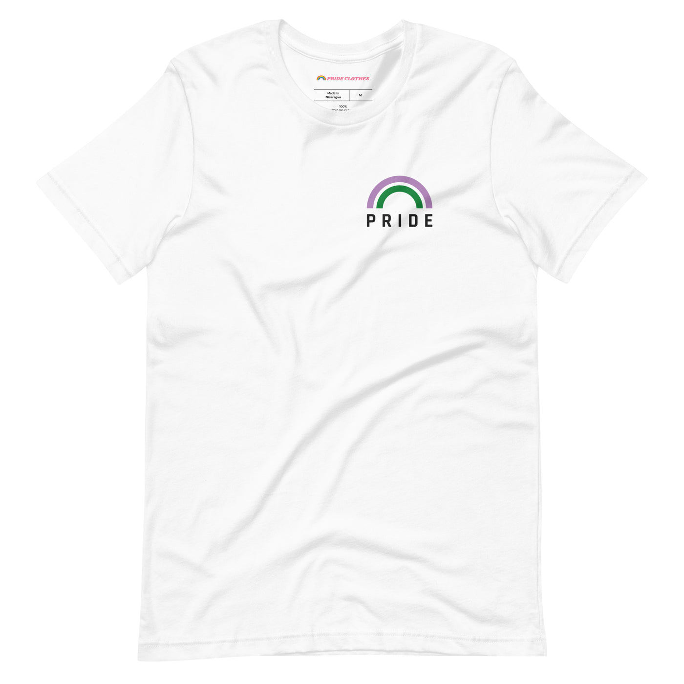 Pride Clothes - Nonbinary Genderqueer Rainbow Pride Shop T-Shirt - White