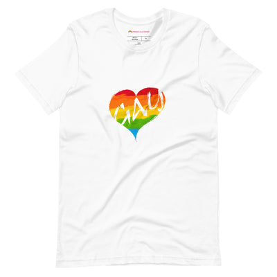 Pride Clothes - My Heart is Full Happy and Gay Rainbow TShirt - White