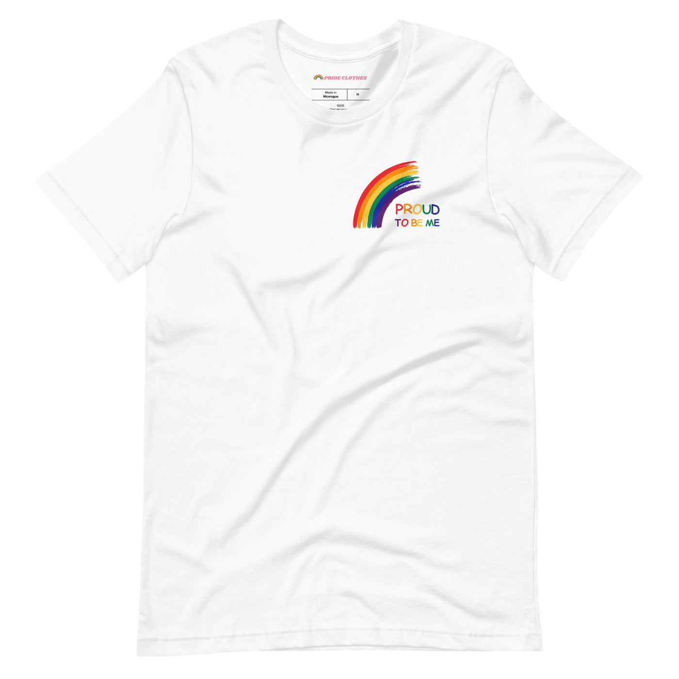 Pride Clothes - Far Beyond Basic Proud to Be Me Rainbow Pride T-Shirt - White