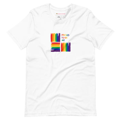 Pride Clothes - Around the Block Proud to Be Me Rainbow Pride T-Shirt - White