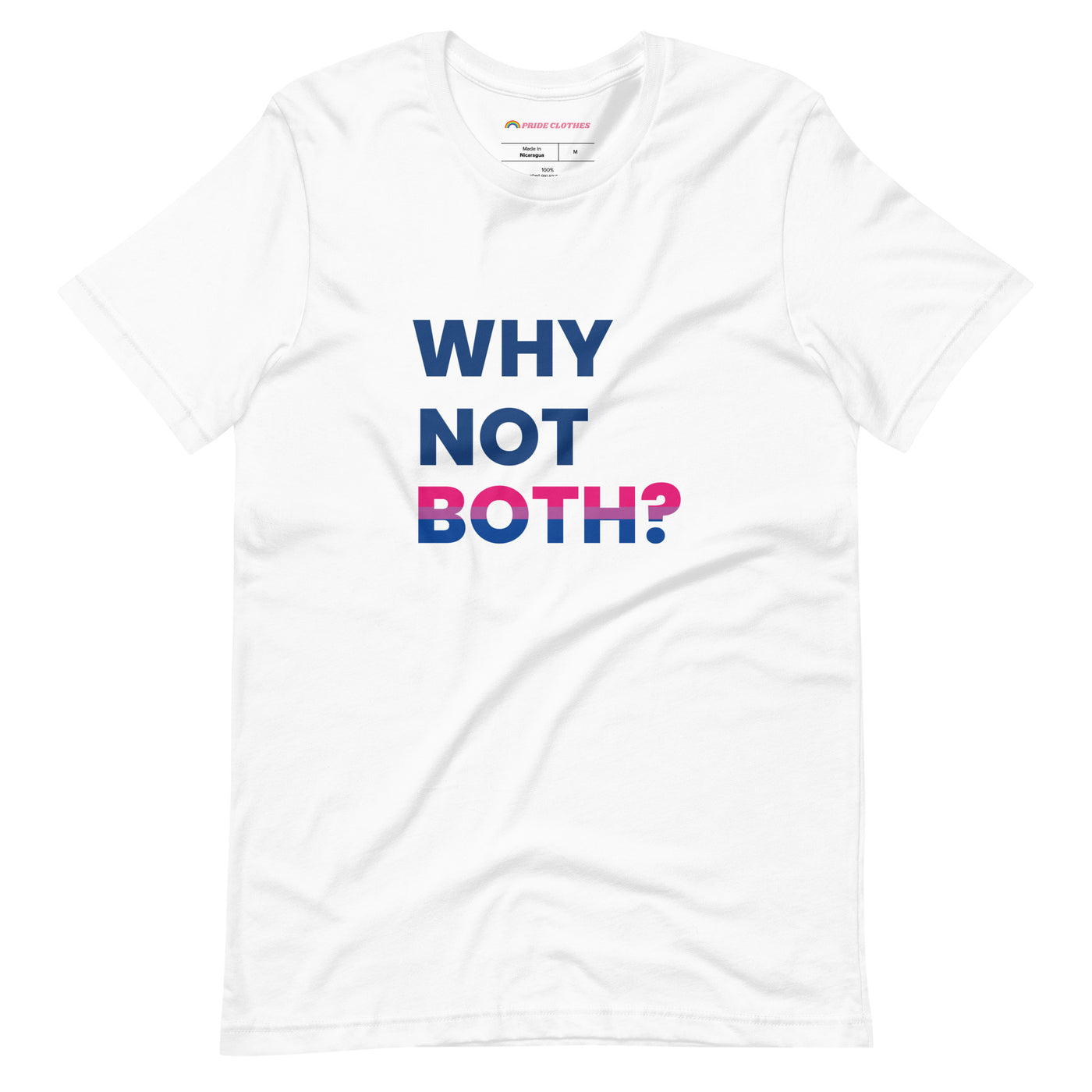 Pride Clothes - Why Limit Yourself to One Why Not Both BI Pride T-Shirt - White