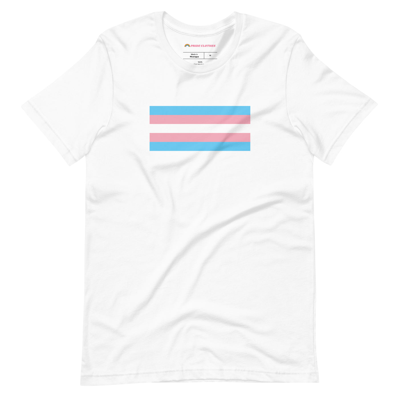 PrideClothes - Transgender Pride Flag T-Shirt - White