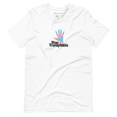Pride Clothes - Take a Stand for Equality Stop Transphobia T-Shirt - White