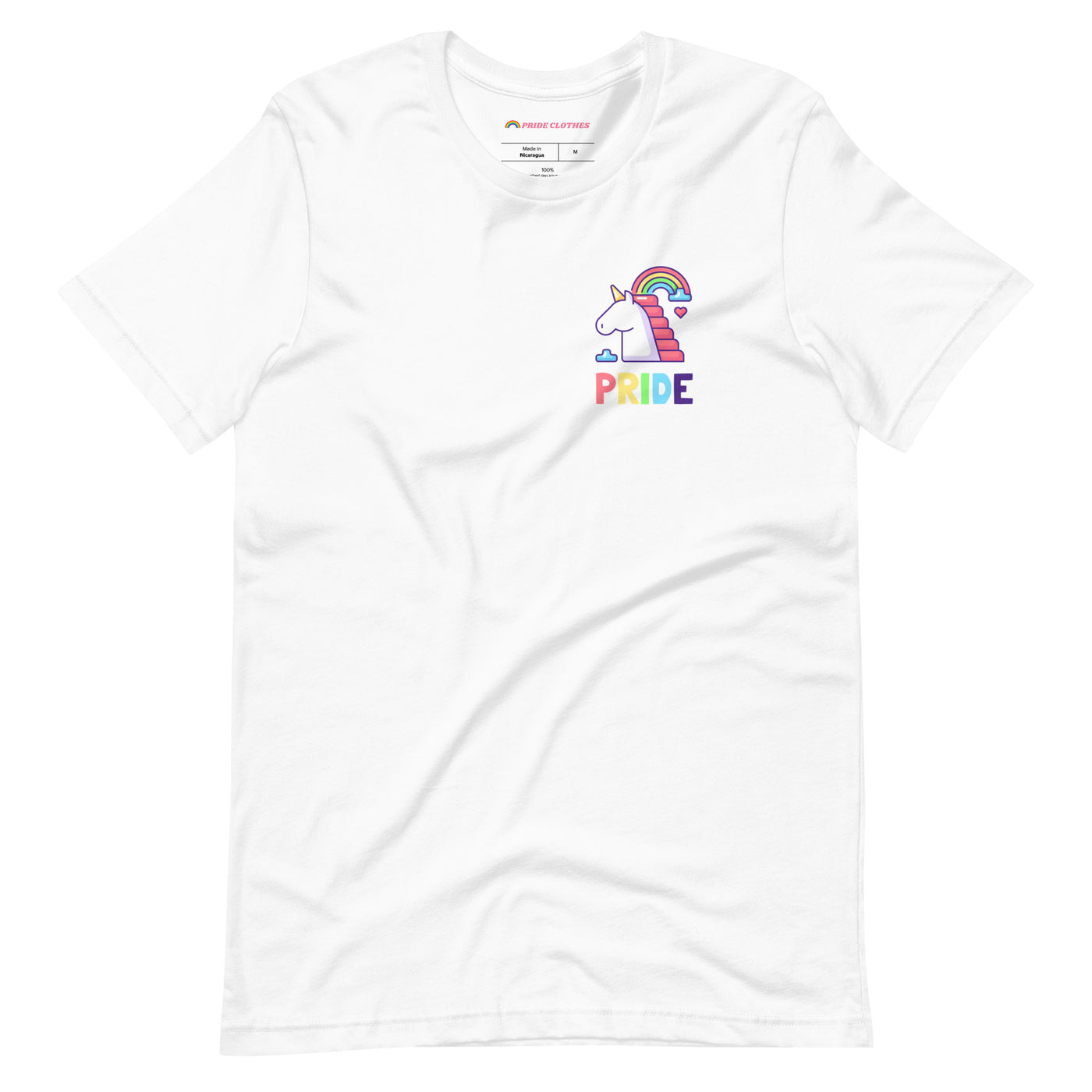Pride Clothes - Unicorn Magic in the Air Charming Unicorn Pride TShirt - White