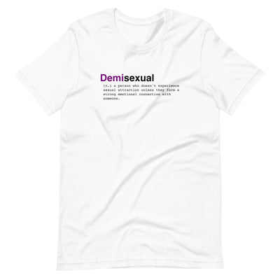 Pride Clothes - Definition of Demisexual Shirt - White