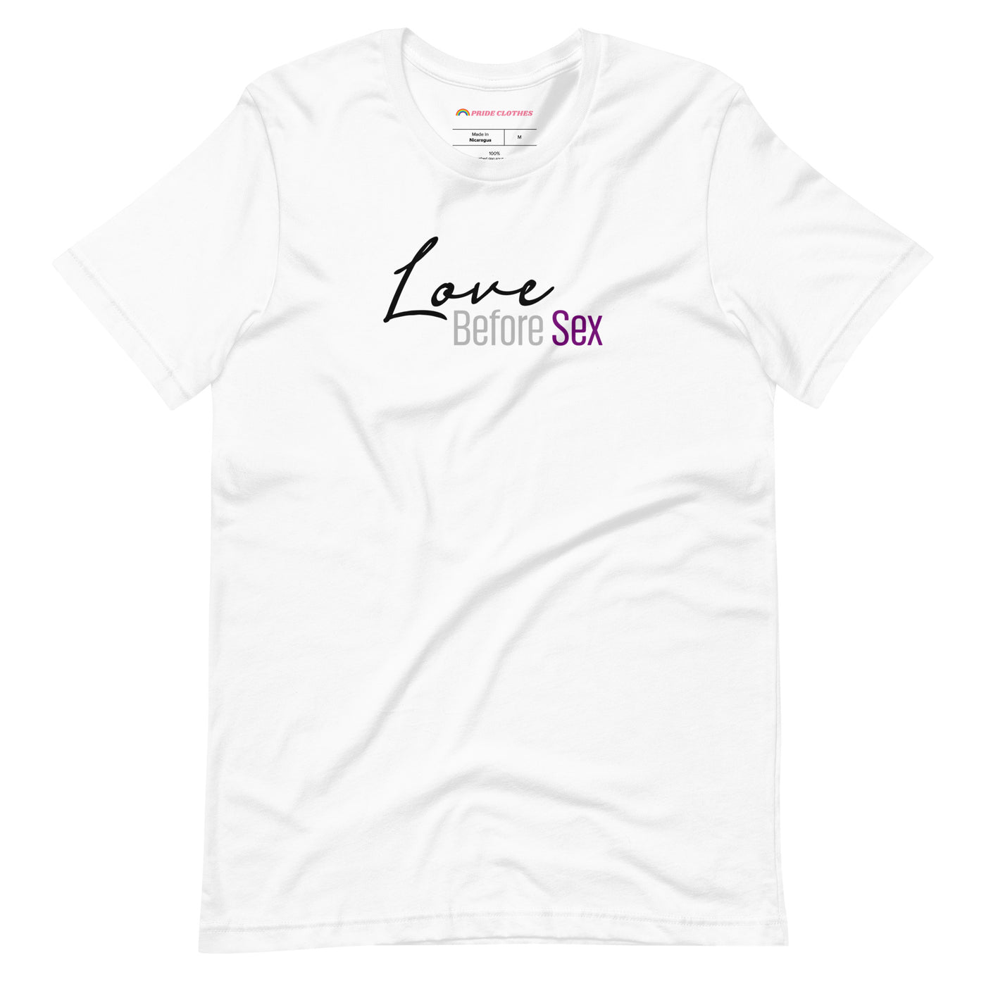 Pride Clothes - Love Before Sex Demisexual T-Shirt - White