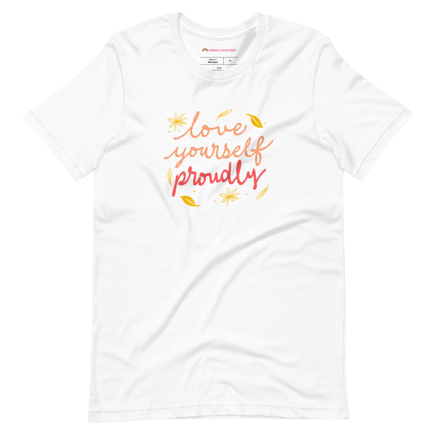 Pride Clothes - Pride Starts with Self-Love Yourself Proudly T-Shirt - White