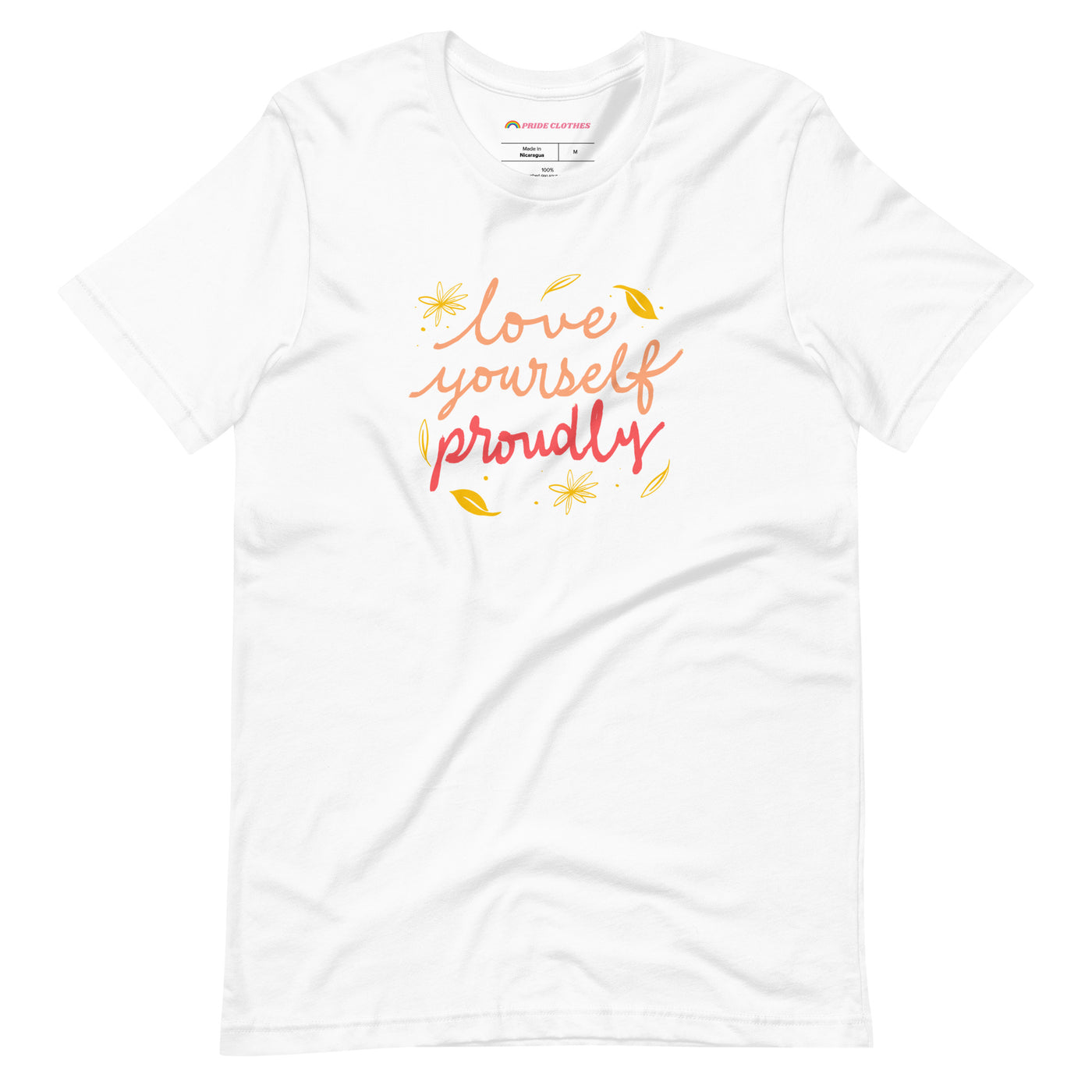 Pride Clothes - Pride Starts with Self-Love Yourself Proudly T-Shirt - White