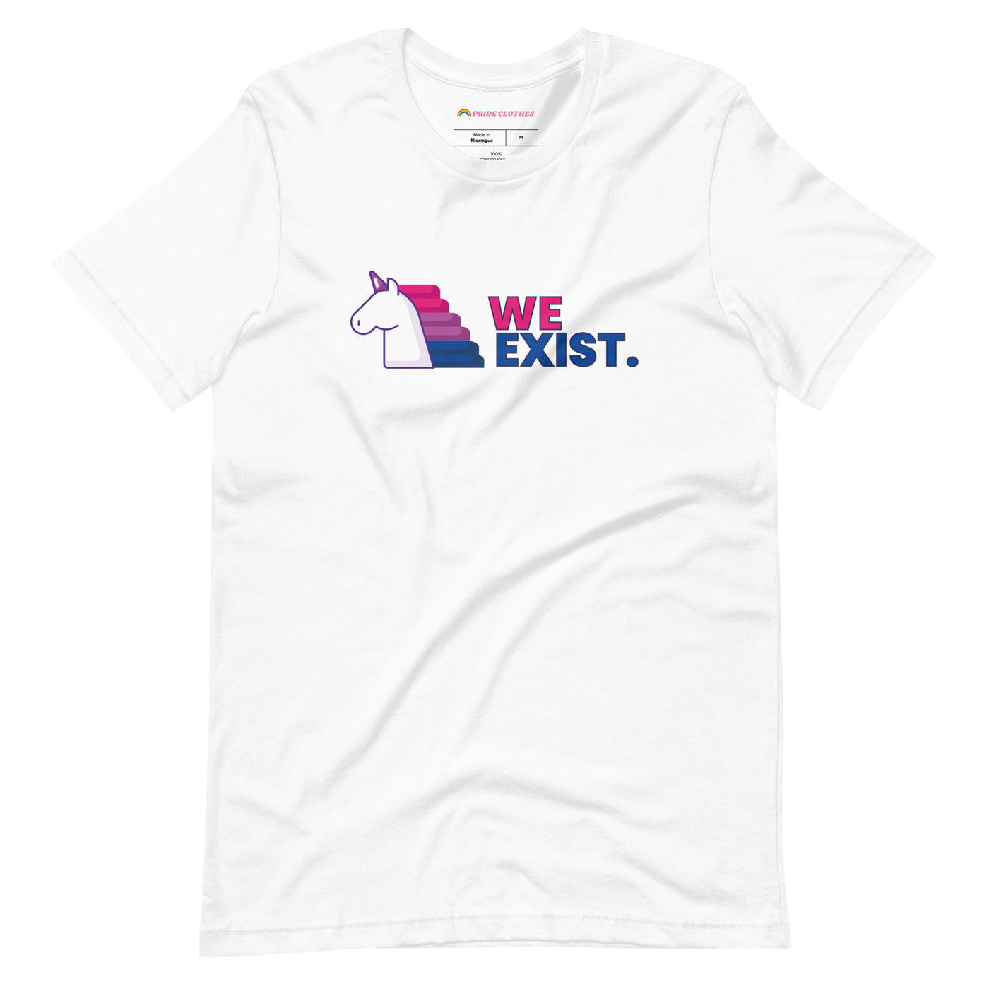 Pride Clothes - Mic Drop & Foot-Stomping We Exist Unicorn Pride TShirt - White