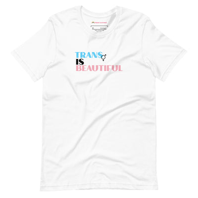 Pride Clothes - Trans Is Beautiful Trans Pride T-Shirt - White