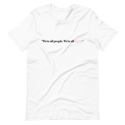 Pride Clothes - We're All People. We're All Equal. Trans Pride T-Shirt - White