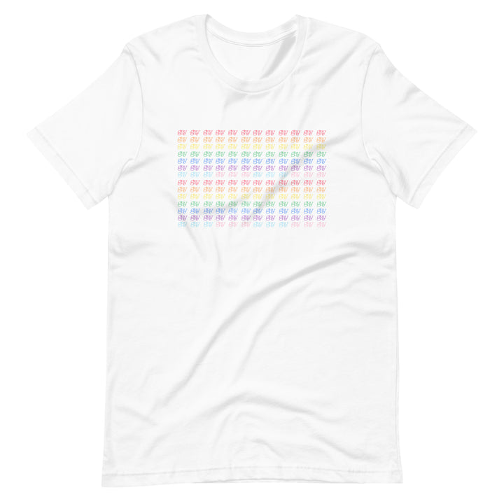 Pride Clothes - Remarkably Unique Typewriter Font Gay Pride T-Shirt - White