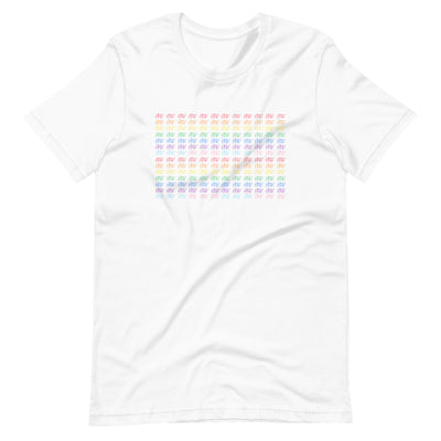 Pride Clothes - Remarkably Unique Typewriter Font Gay Pride T-Shirt - White