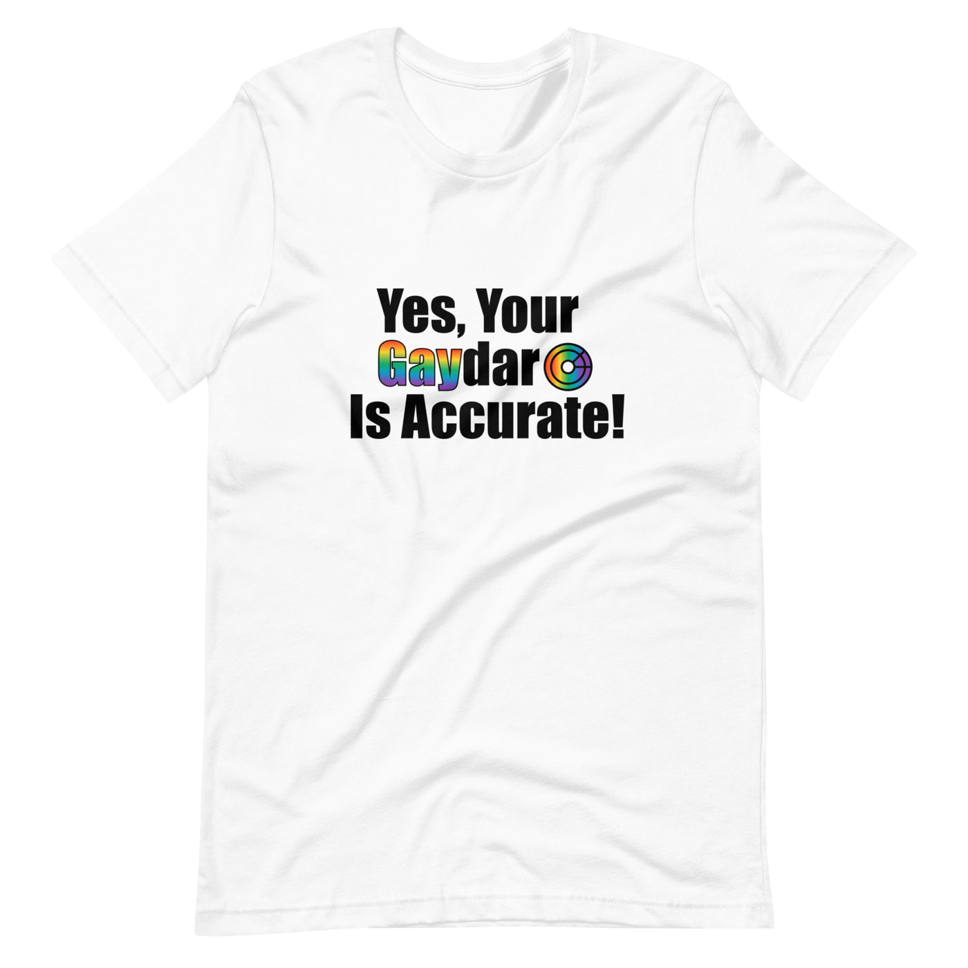 Pride Clothes - Light Every Gaydar Near and Far Gaypride Apparel TShirt - White