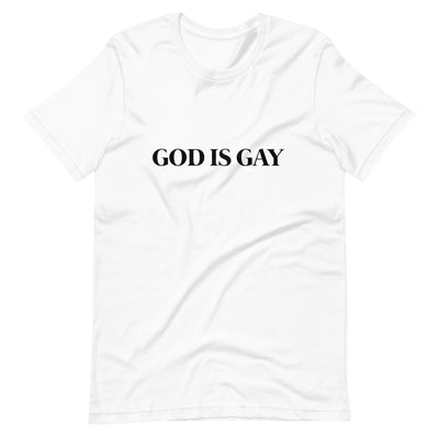Pride Clothes - God Is Love & God Is Gay Proud Ally T Shirt - White