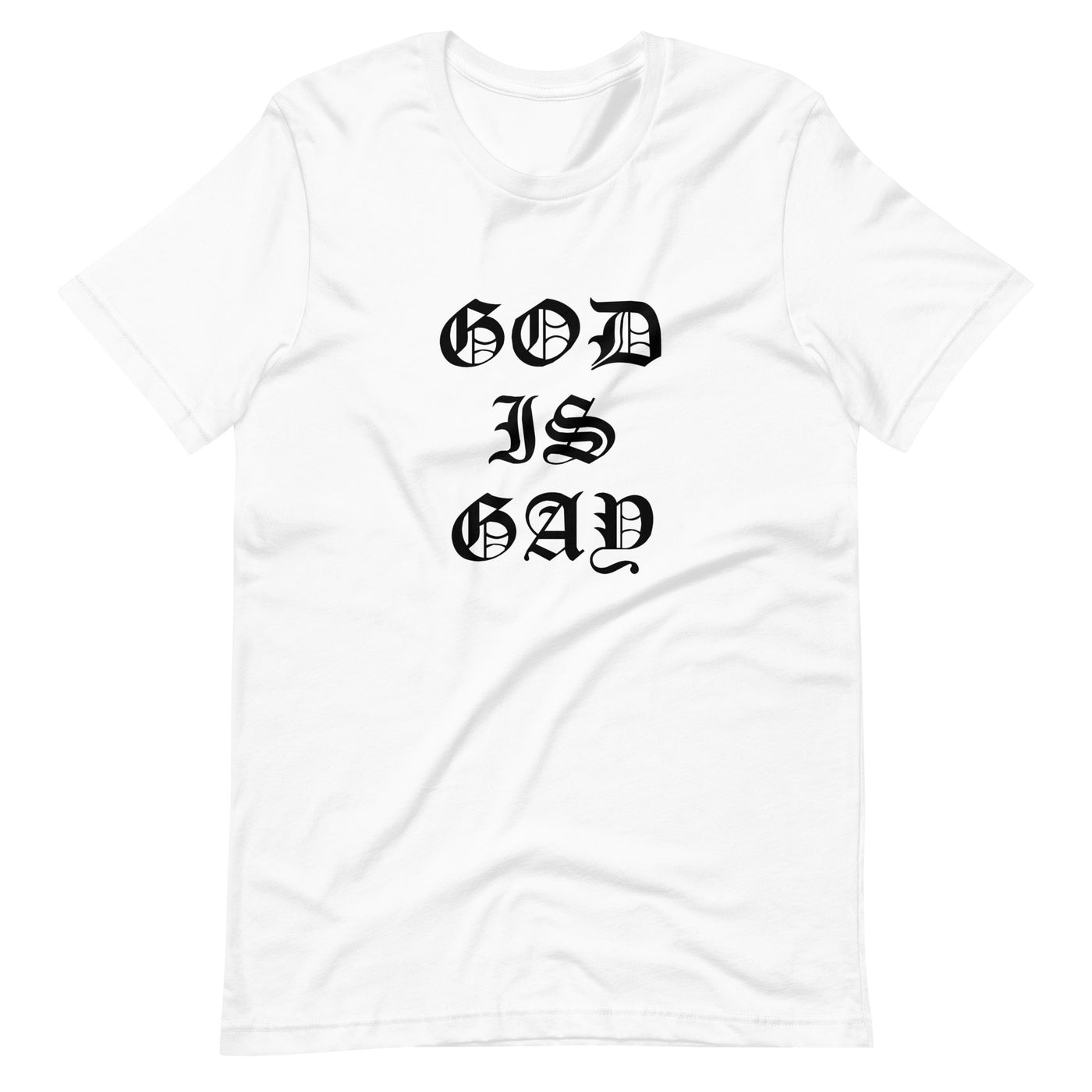 Pride Clothes - Ancient & Powerful Our God Is Gay Pride Merch T-Shirt - White