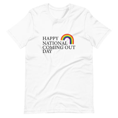 Pride Clothes - Celebrating Love Happy National Coming Out Day Tshirt - White