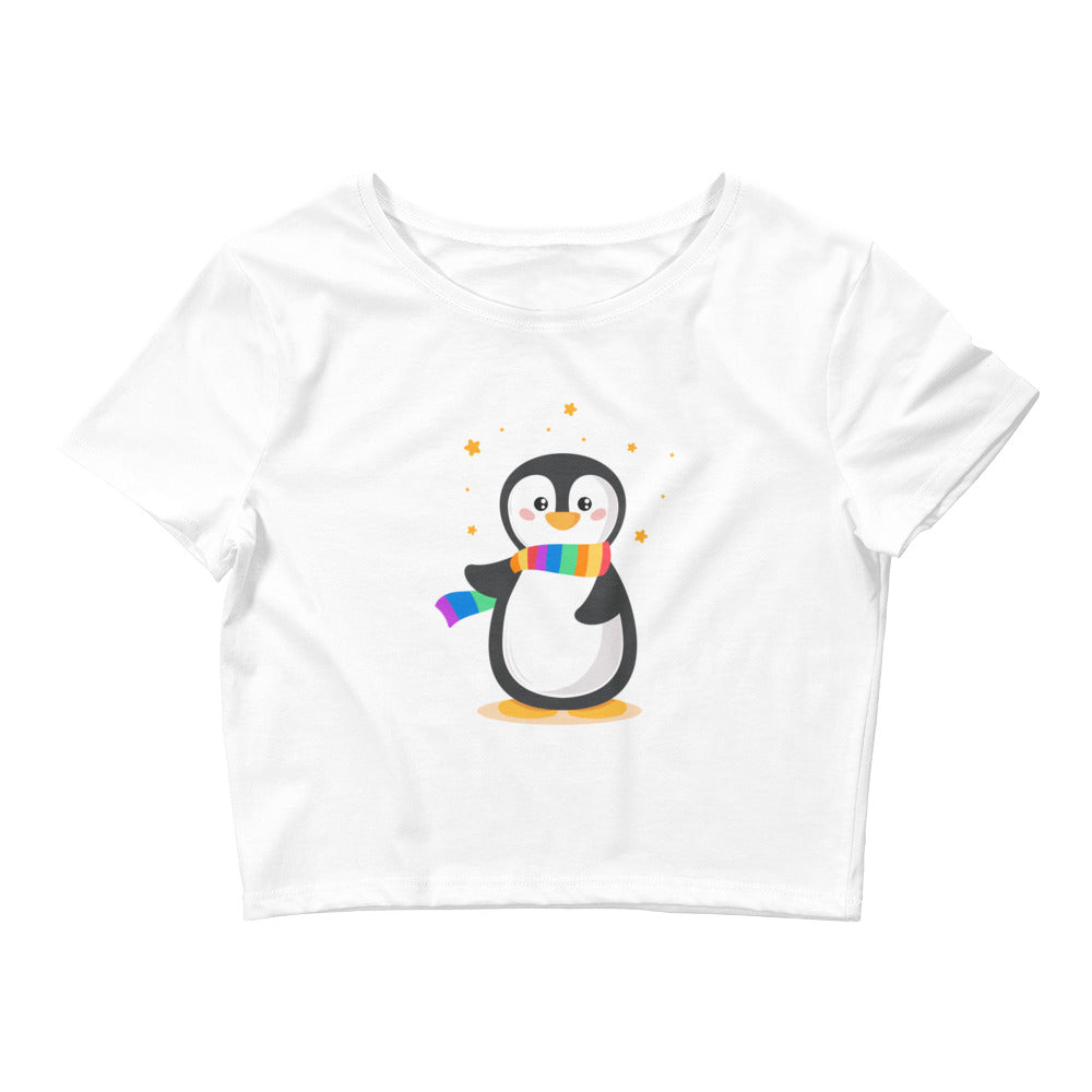 Pride Clothes - Adorable and Cute Rainbow Pride Crop Top - White